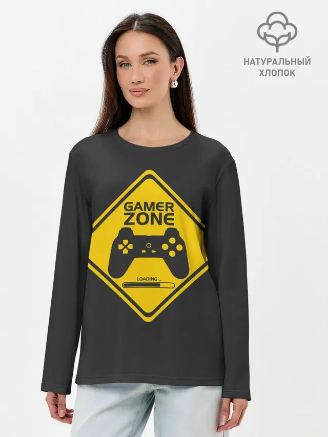 Лонгслив женский с принтом «Gamer zone»