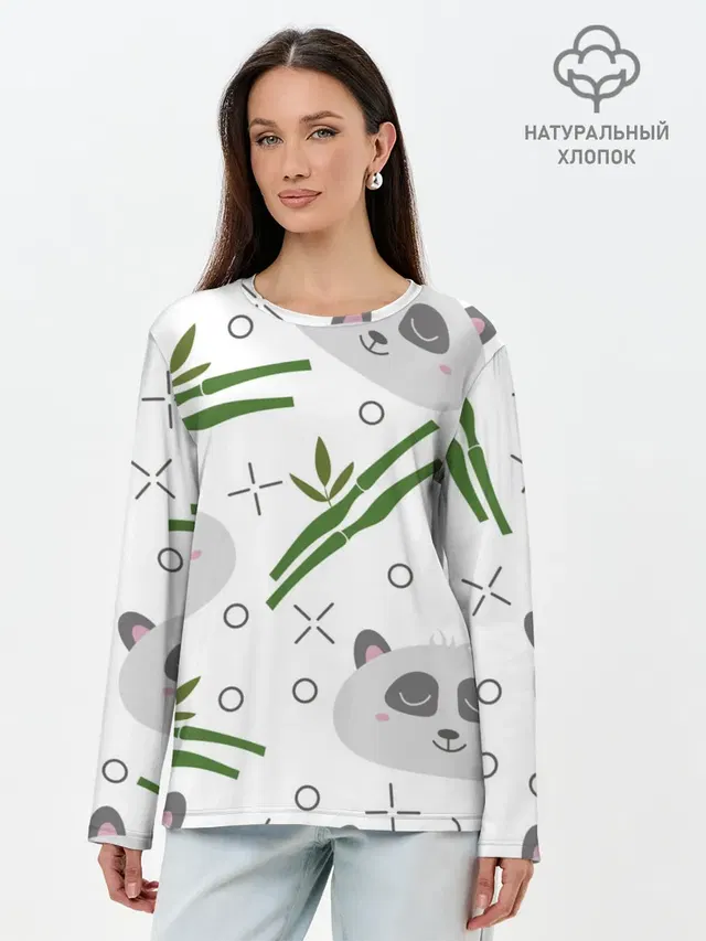 Лонгслив женский. Хлопок