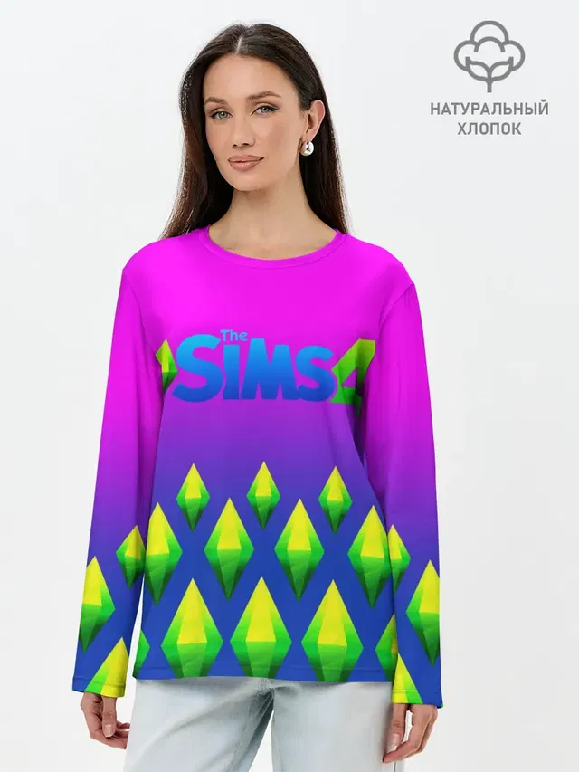 Лонгслив женский с принтом «The Sims — THE SIMS 4»
