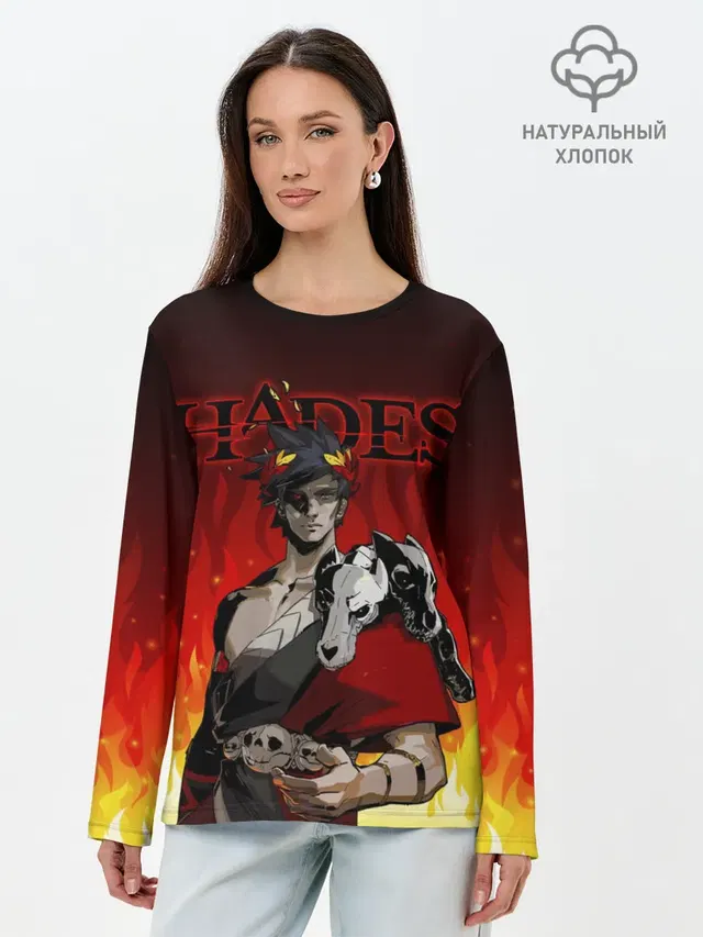 Лонгслив женский с принтом «Hades — HADES ZAGREUS»