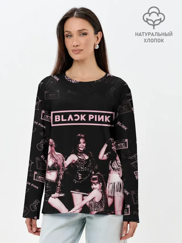 Лонгслив женский с принтом «BlackPink»