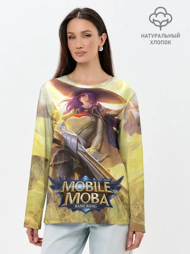 Лонгслив женский с принтом «Mobile Legends: Bang Bang — Mobile legends»
