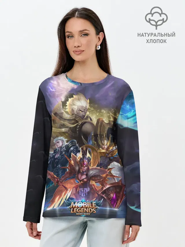 Лонгслив женский с принтом «Mobile Legends: Bang Bang»