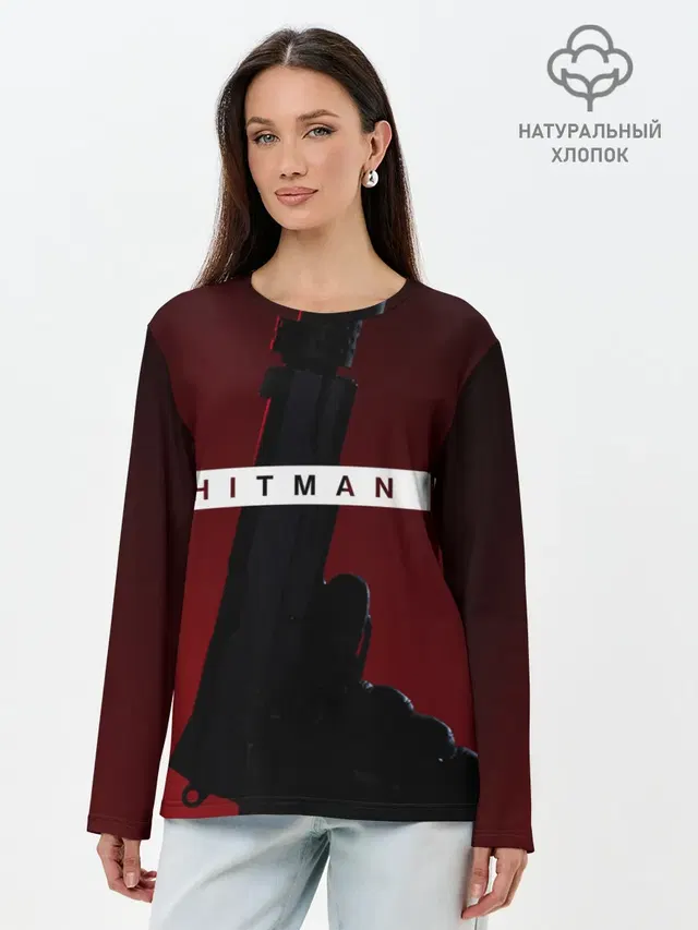 Лонгслив женский с принтом «Hitman — Hitman III»