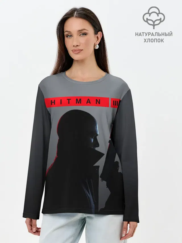 Лонгслив женский с принтом «Hitman — Hitman III»