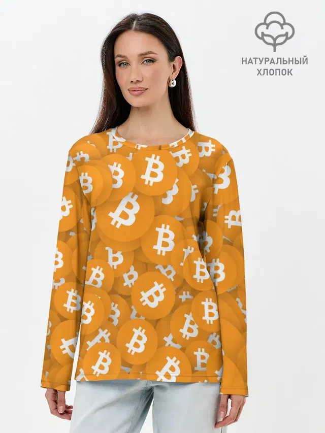 Лонгслив женский. Хлопок