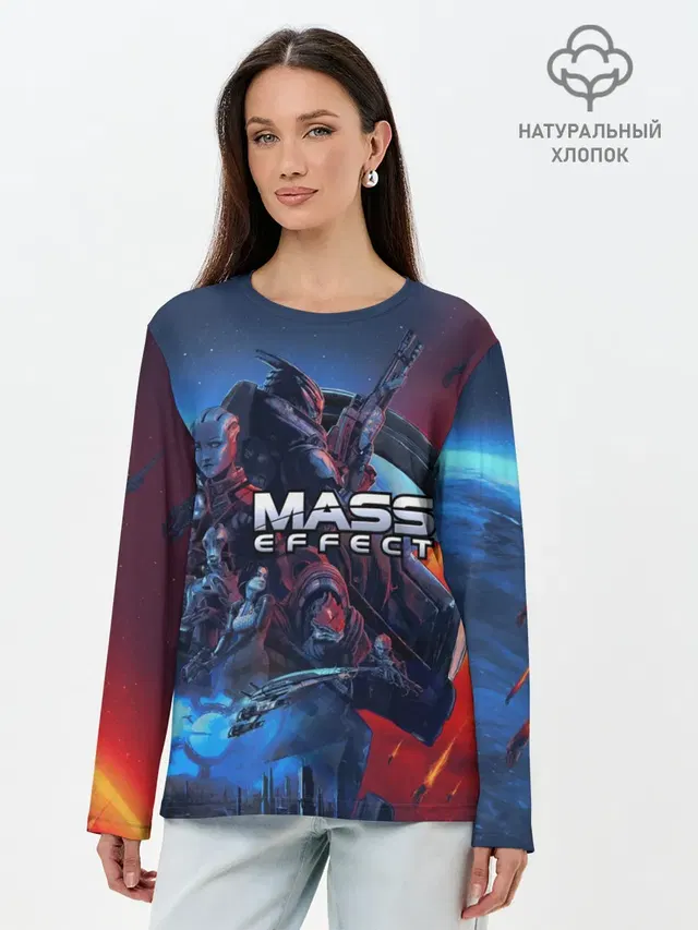 Лонгслив женский с принтом «Mass Effect — Mass EFFECT Legendary ed»
