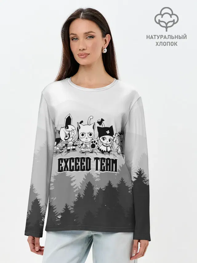 Лонгслив женский. Хлопок