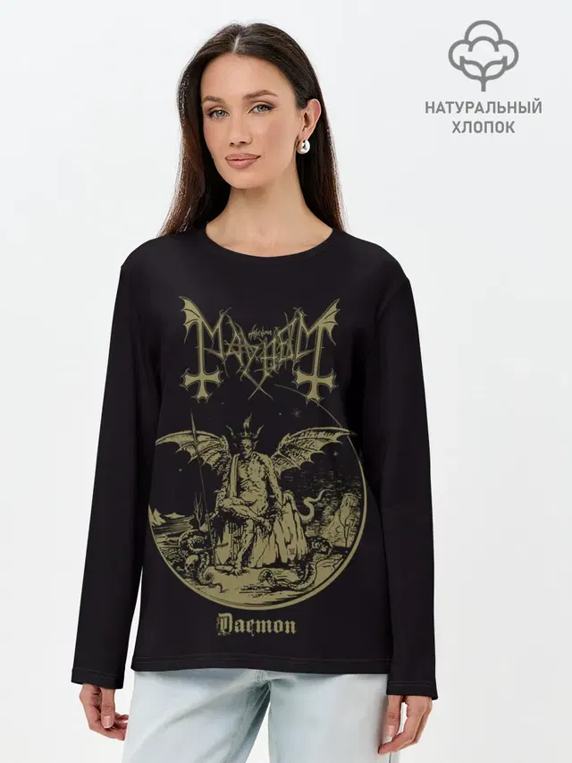 Лонгслив женский с принтом «Mayhem»
