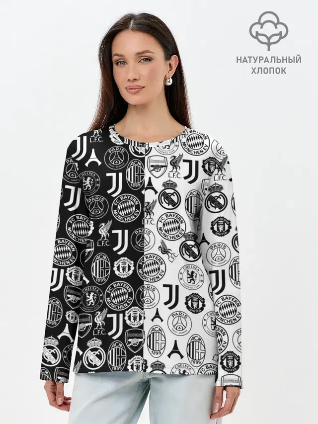 Лонгслив женский. Хлопок