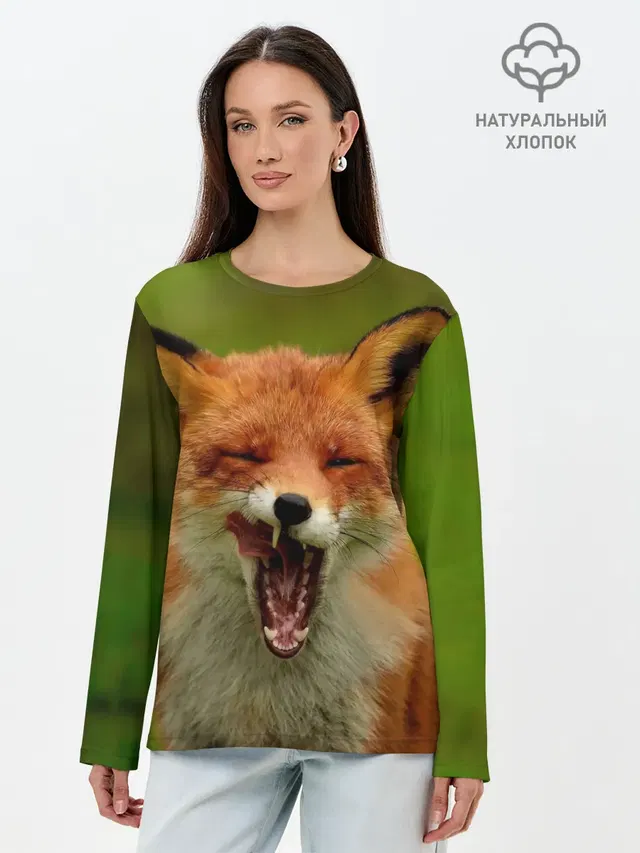 Лонгслив женский. Хлопок