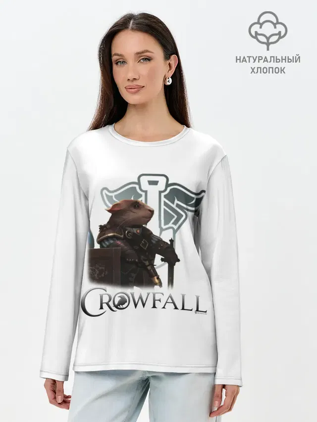 Лонгслив женский с принтом «Crowfall Duelist»