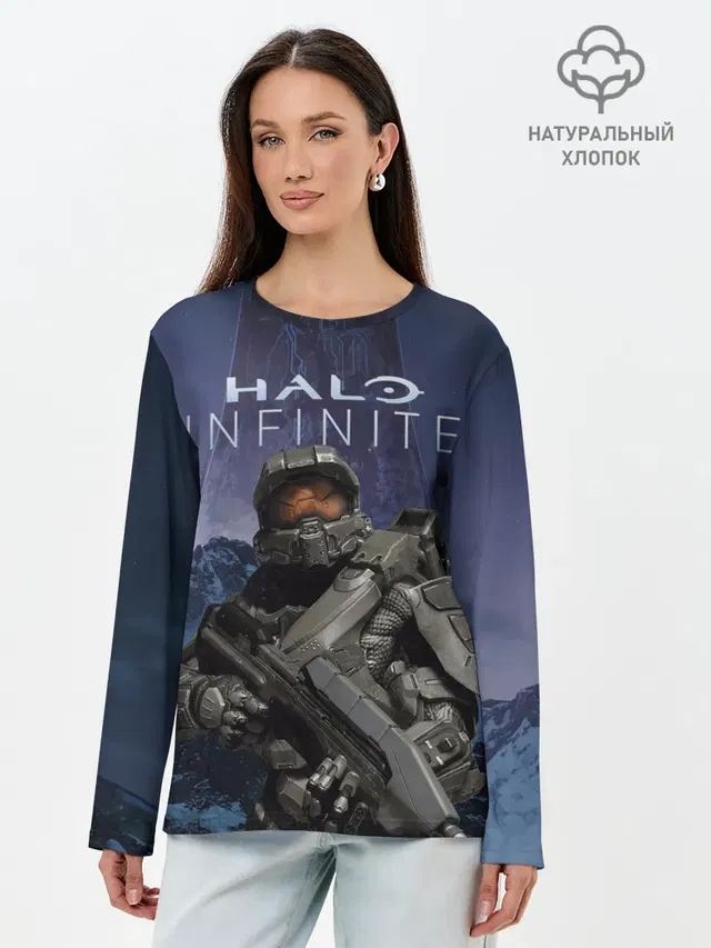 Лонгслив женский с принтом «Halo Infinite»