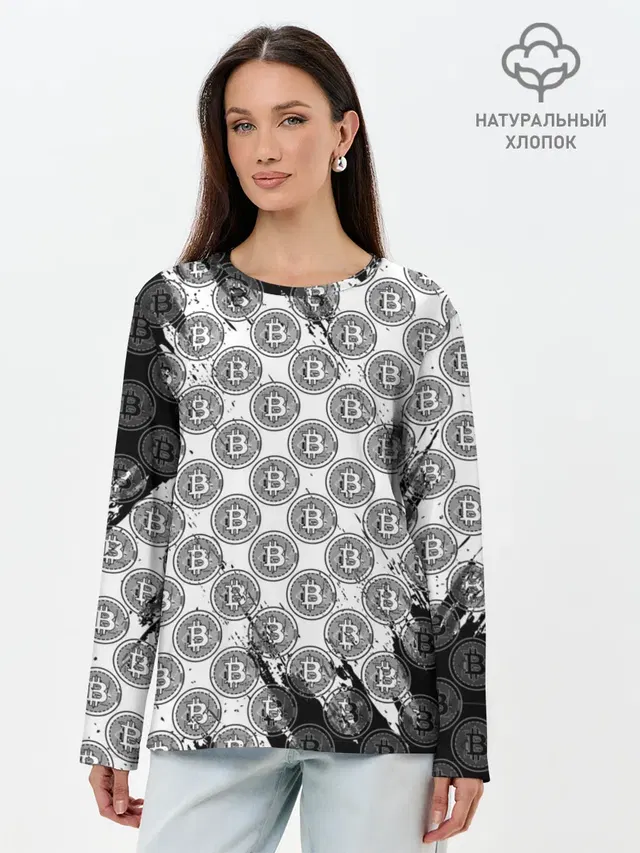 Лонгслив женский. Хлопок