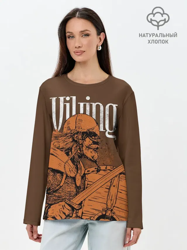 Лонгслив женский с принтом «Valheim — Viking»