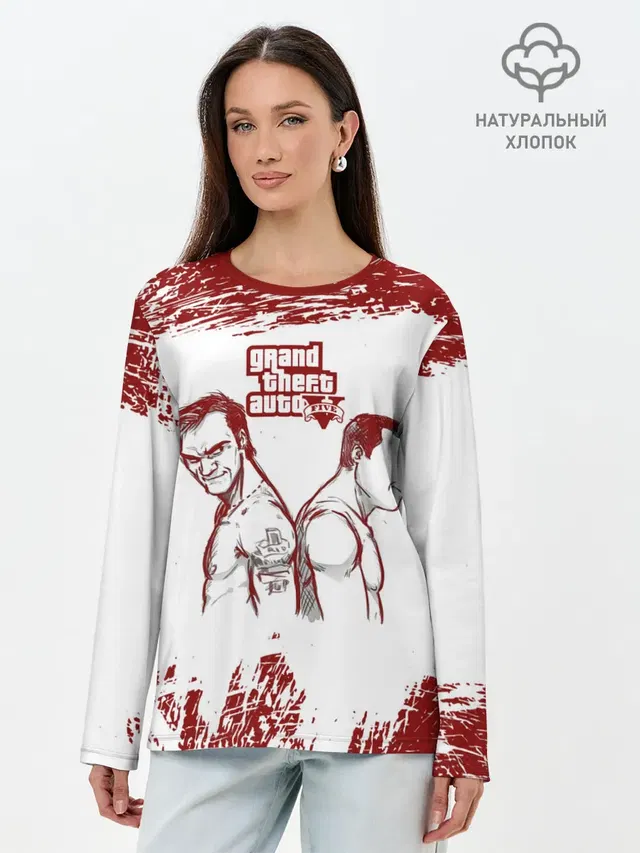 Лонгслив женский. Хлопок