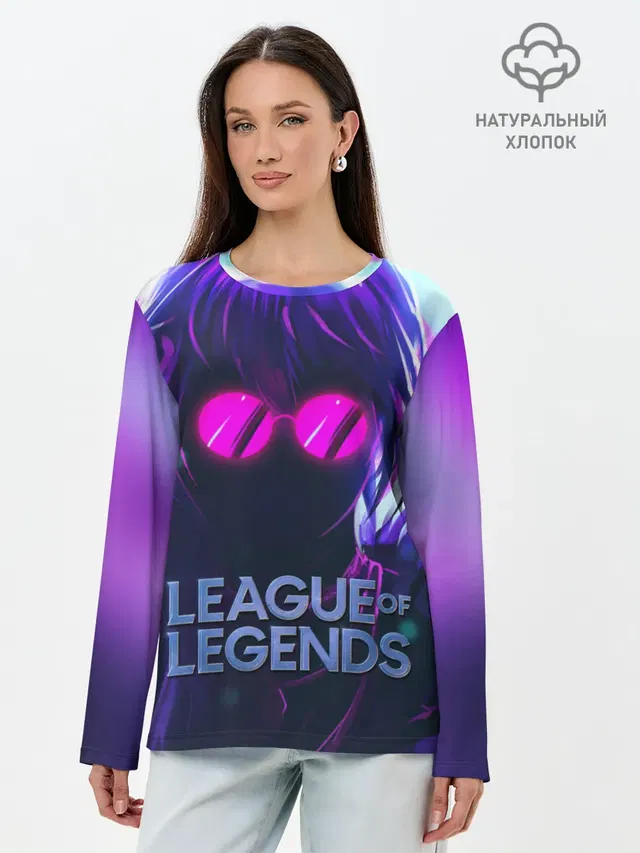 Лонгслив женский с принтом «Лига Легенд — Evelynn»