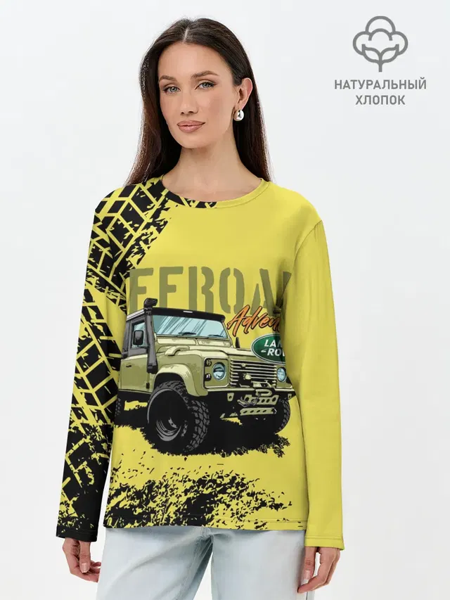 Лонгслив женский с принтом «Land Rover»