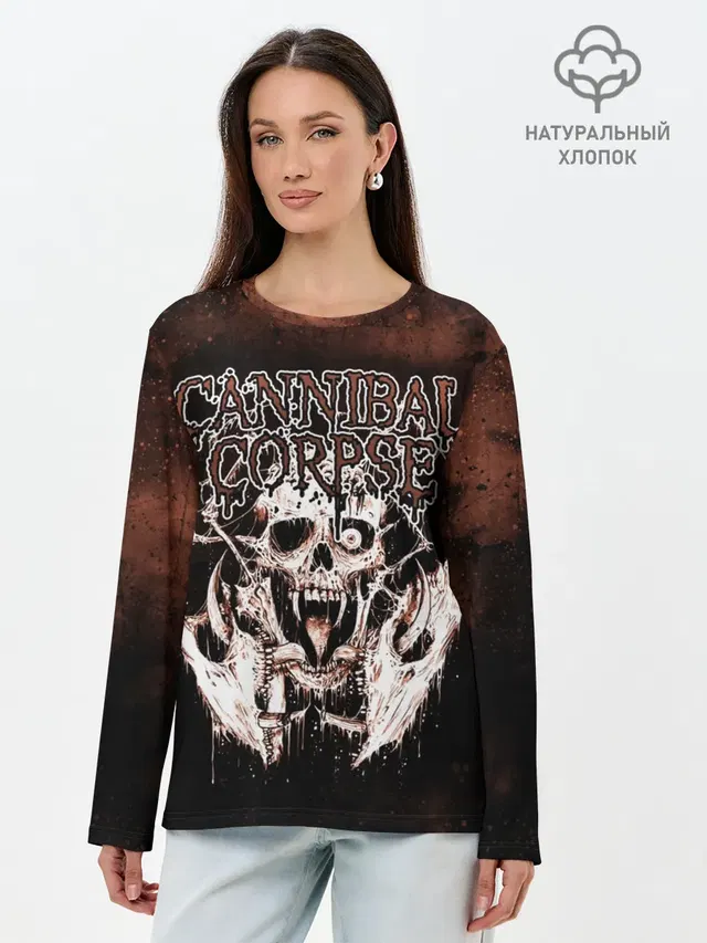 Лонгслив женский с принтом «Cannibal Corpse»