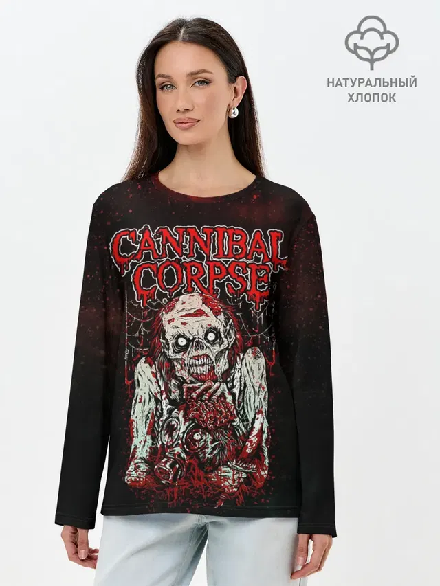 Лонгслив женский с принтом «Cannibal Corpse»