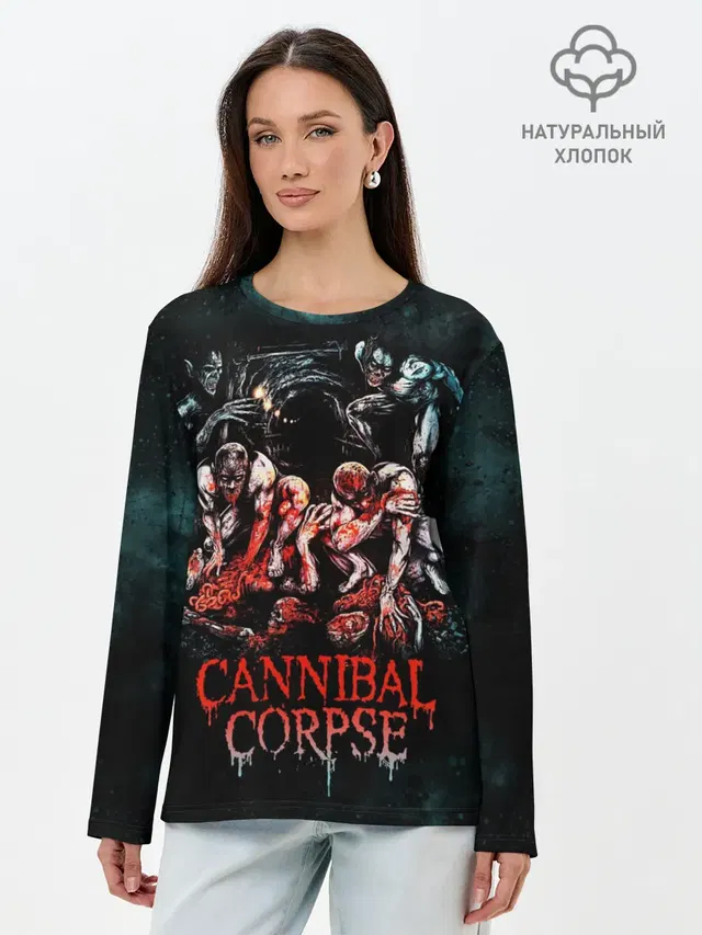 Лонгслив женский с принтом «Cannibal Corpse»