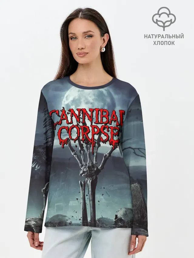 Лонгслив женский с принтом «Cannibal Corpse»