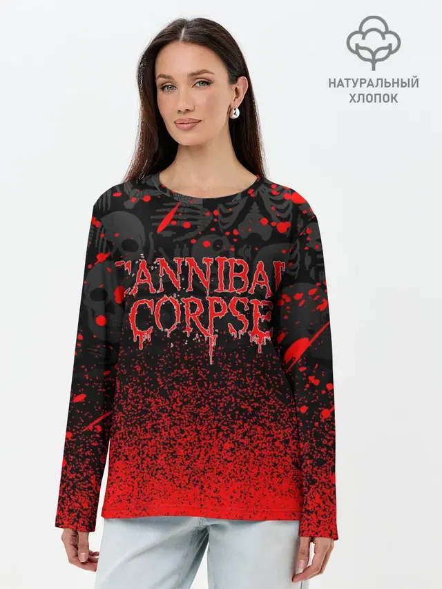 Лонгслив женский с принтом «Cannibal Corpse»