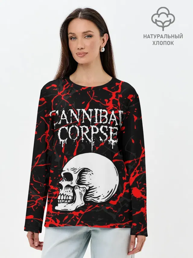 Лонгслив женский с принтом «Cannibal Corpse»