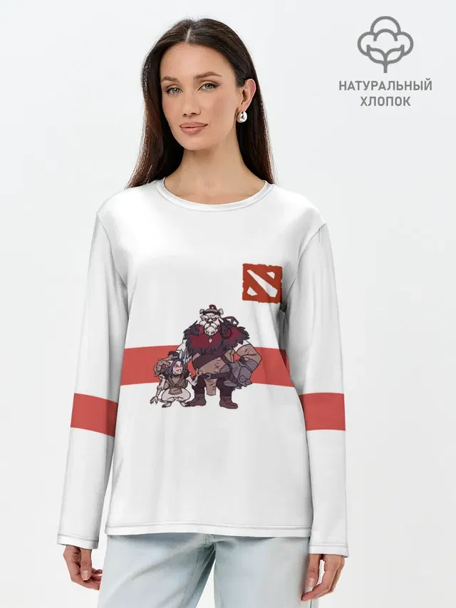 Лонгслив женский. Хлопок