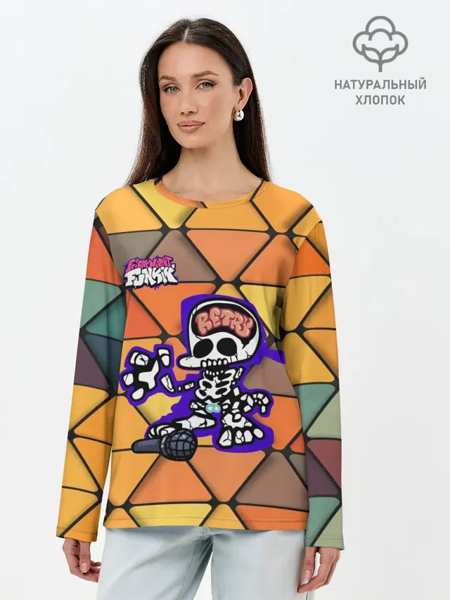 Лонгслив женский. Хлопок