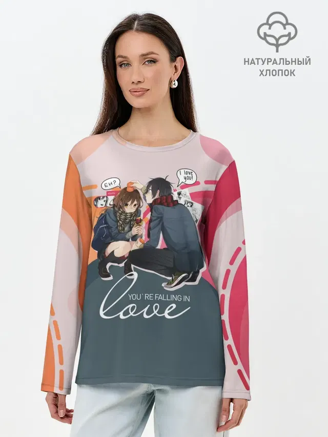 Лонгслив женский. Хлопок