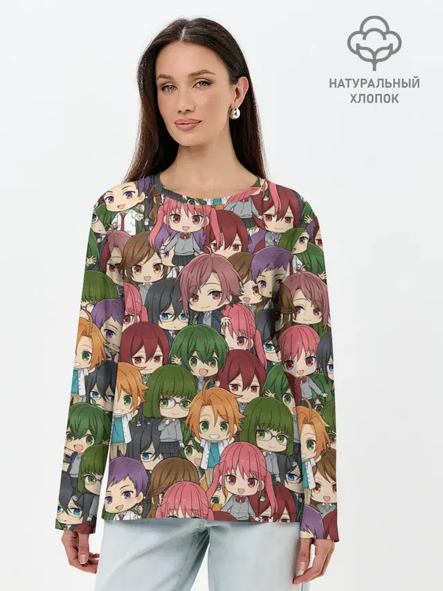 Лонгслив женский с принтом «Хоримия — Horimiya Chibi»