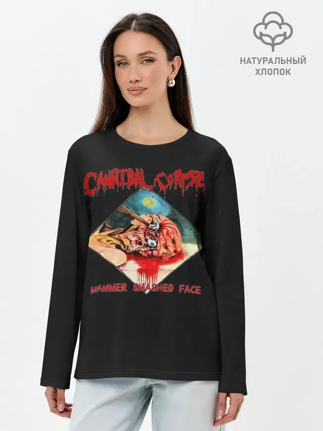 Лонгслив женский с принтом «Cannibal Corpse»