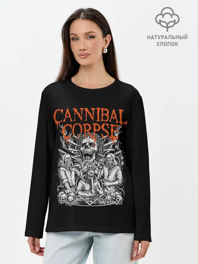 Лонгслив женский с принтом «Cannibal Corpse»