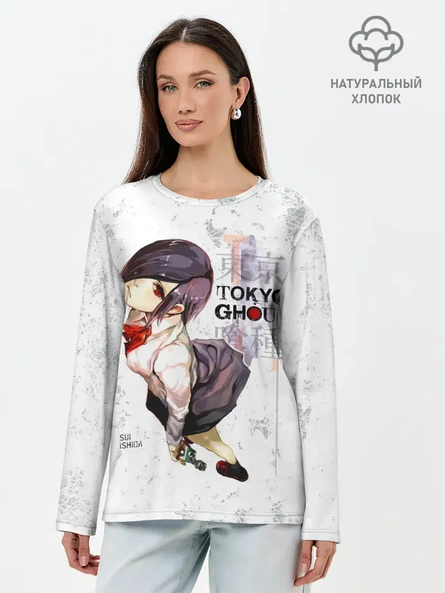 Лонгслив женский. Хлопок