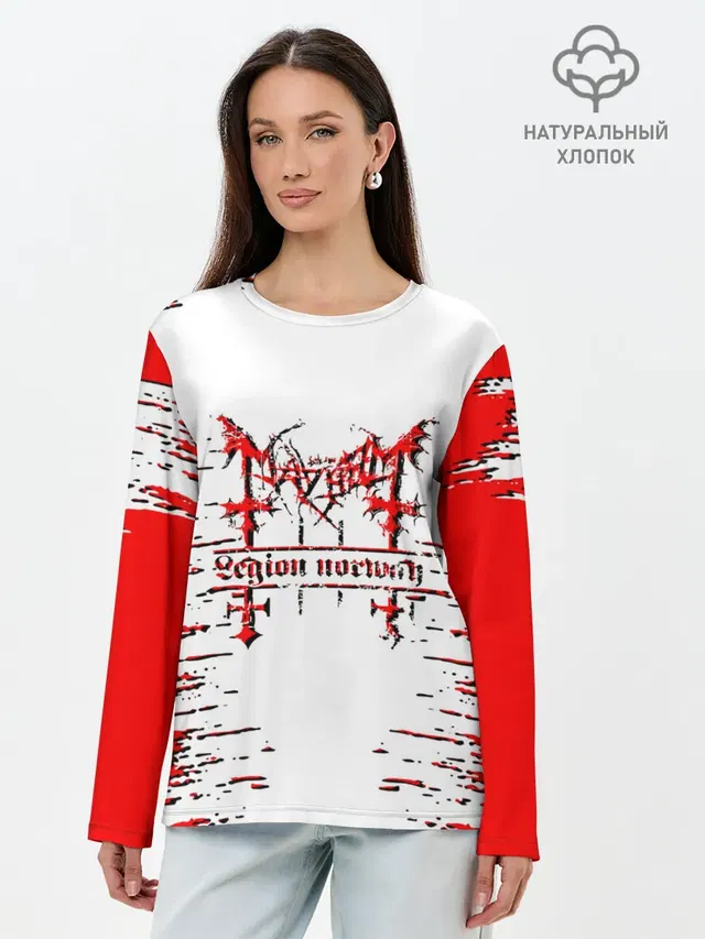 Лонгслив женский с принтом «Mayhem»