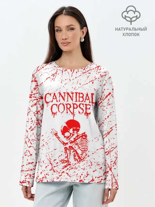 Лонгслив женский с принтом «Cannibal Corpse»