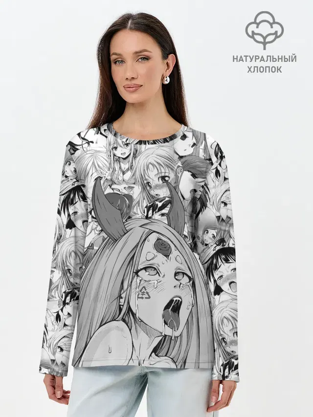 KAGUYA AHEGAO чернобелое / КАГУЯ АХЕГАО