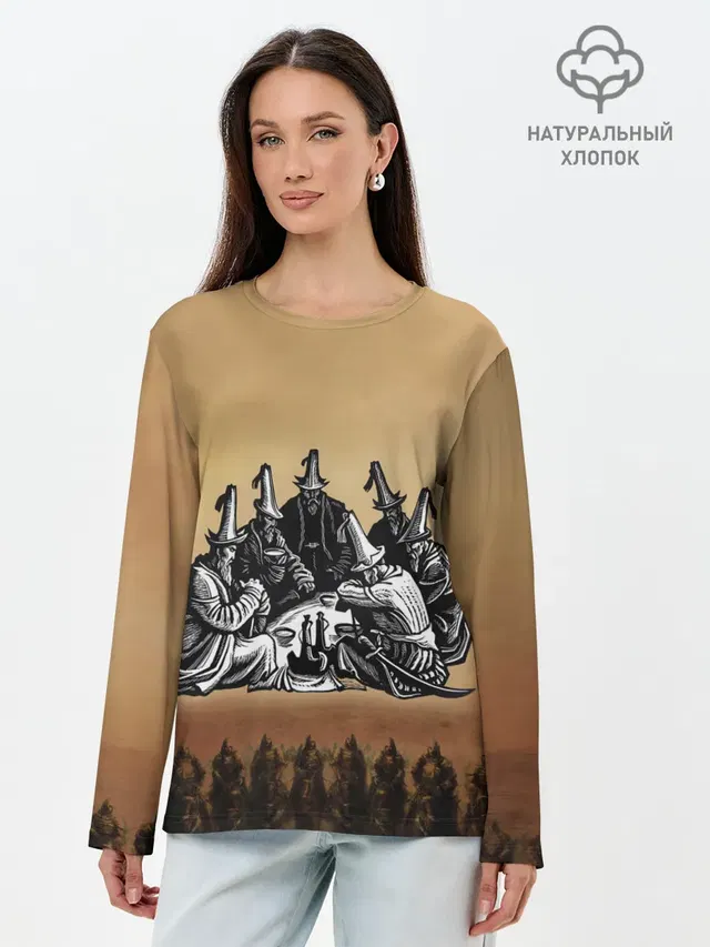 Лонгслив женский. Хлопок