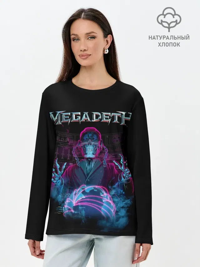 Лонгслив женский с принтом «Megadeth»