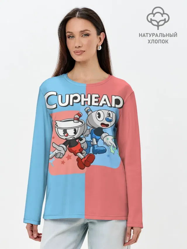 Лонгслив женский с принтом «Caphead»