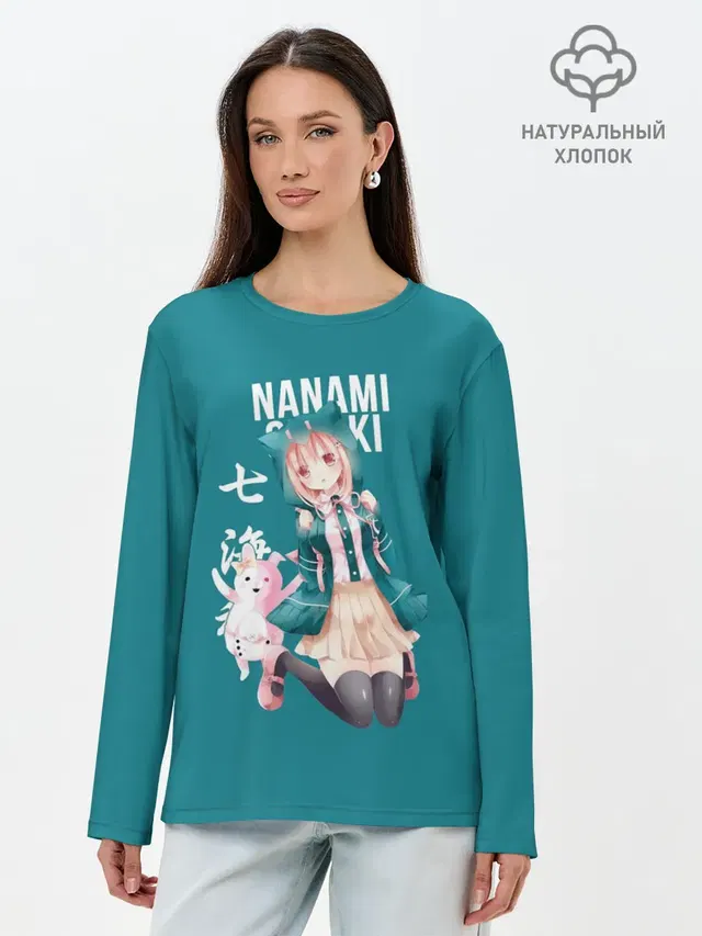 Лонгслив женский с принтом «Danganronpa — Чиаки Нанами»
