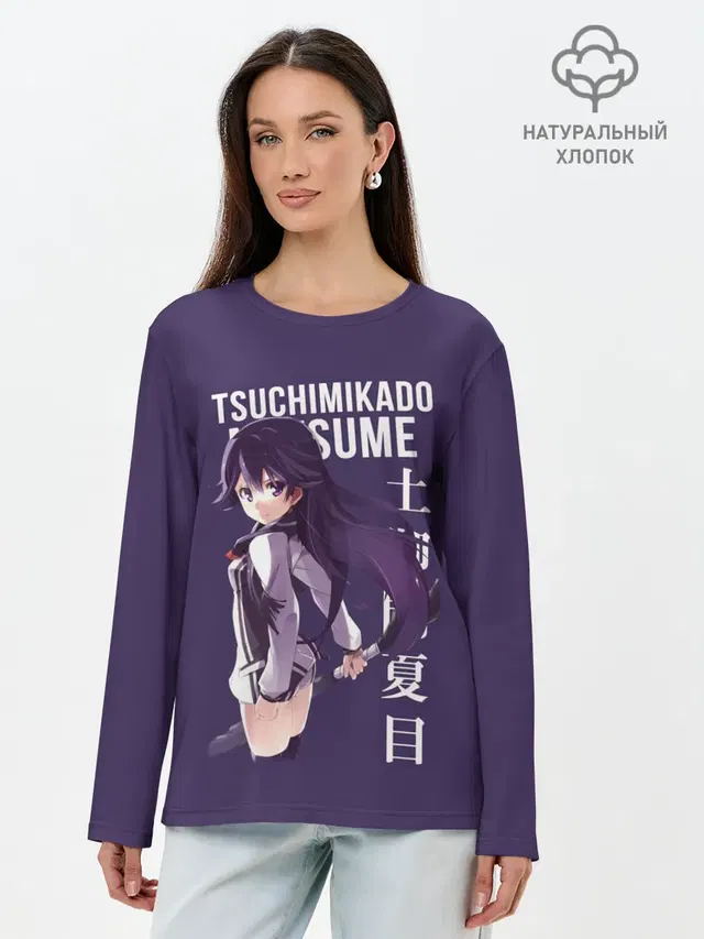 Лонгслив женский с принтом «Natsume Tsuchimikado»