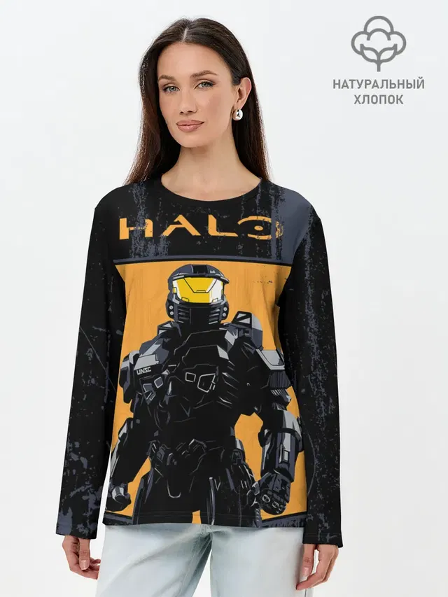 Лонгслив женский с принтом «Halo Chef»
