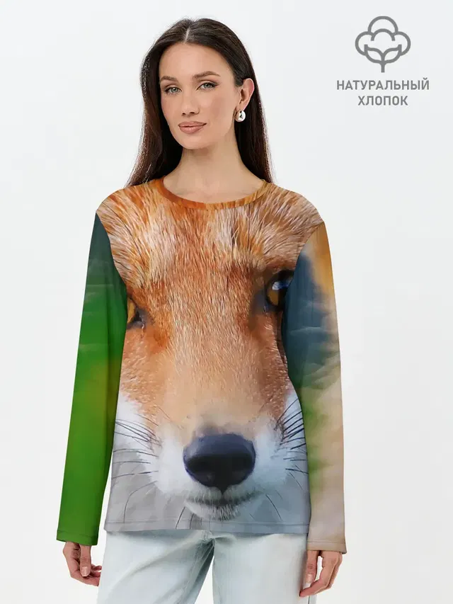 Лонгслив женский. Хлопок