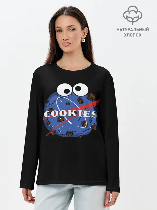 Лонгслив женский с принтом «Cookies»