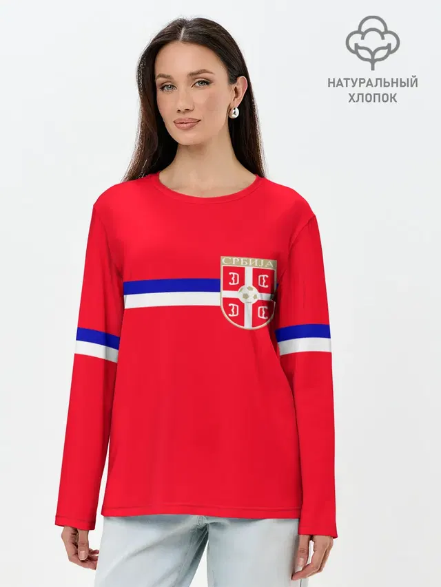 Лонгслив женский. Хлопок