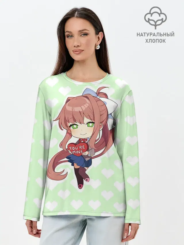 Лонгслив женский. Хлопок