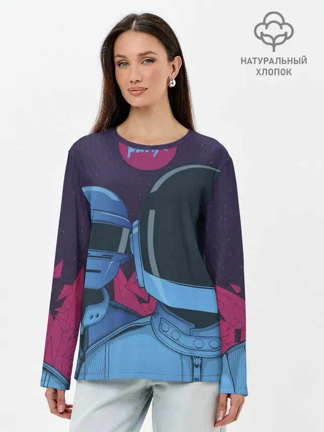 Лонгслив женский. Хлопок