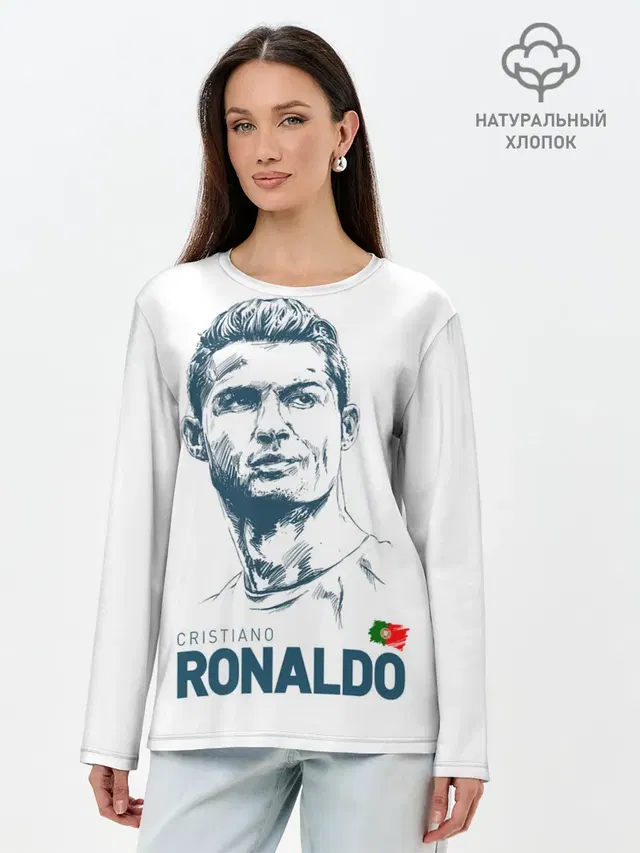 Лонгслив женский. Хлопок